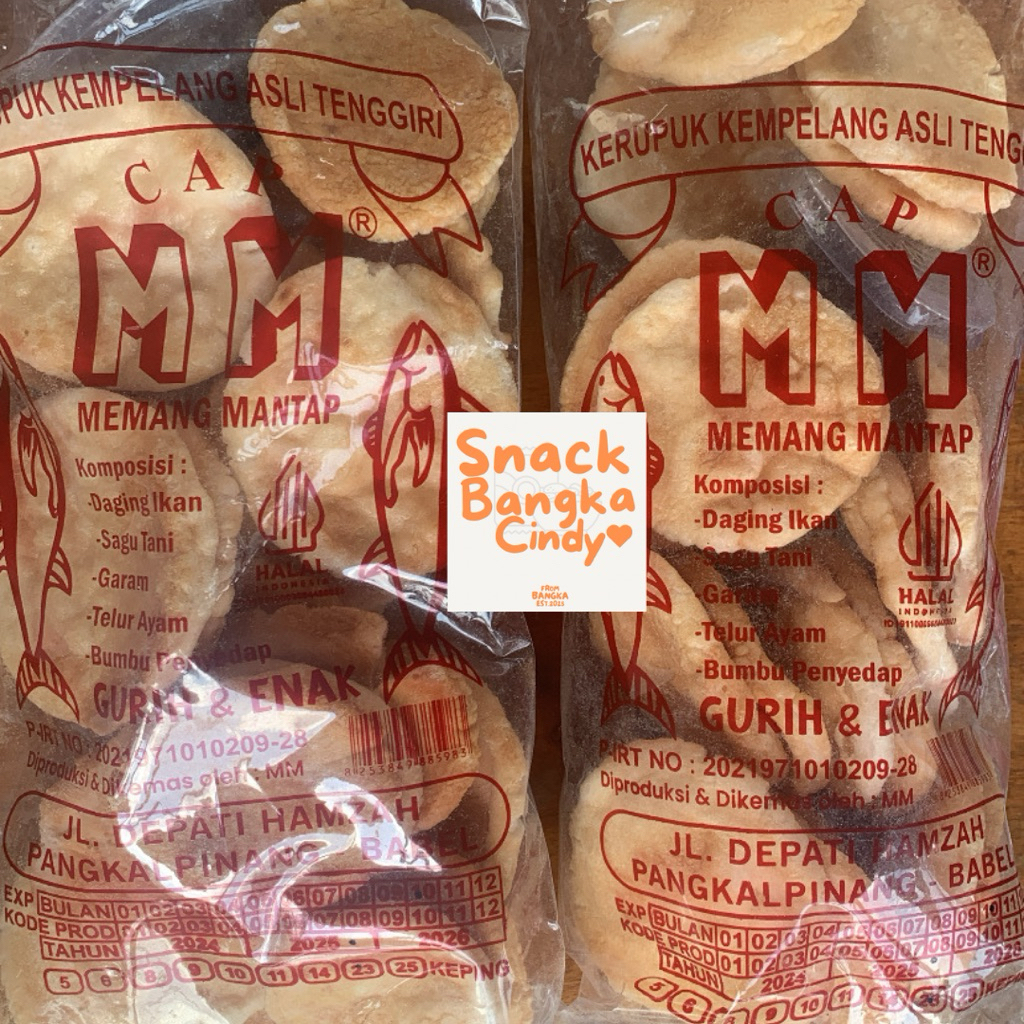 

Kerupuk Kempelang Panggang MM Ikan Snack Bangka