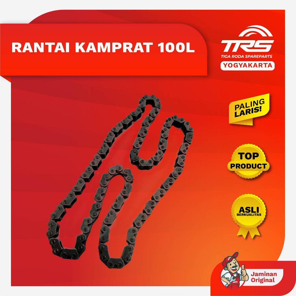 TRS Rantai Kamprat 100L Motor Roda Tiga Viar Vixr Pnp Cb Gl100 Gl Neotech Gl Max Gl 125 Spareparts O