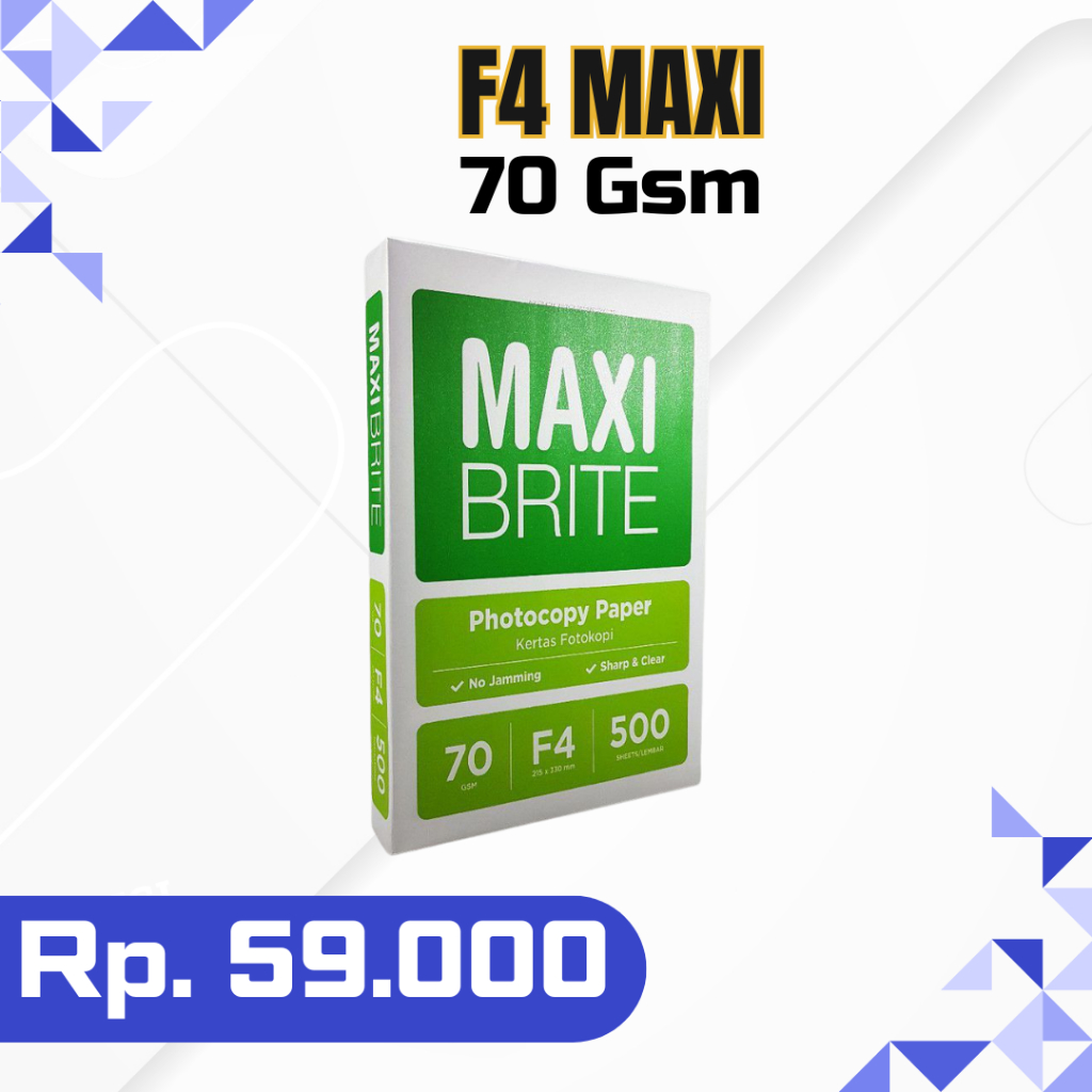 

Kertas HVS F4 70 GSM | Maxi Brite F4 70 GSM
