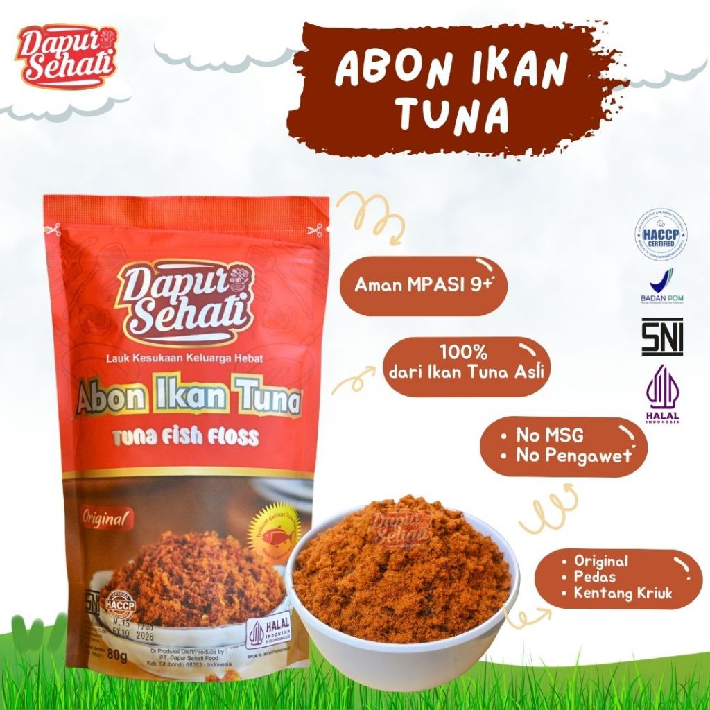 

Premium Abon Ikan Tuna / Cakalang / Lele Dapur Sehati No MSG Tanpa Pengawet BPOM Aman MPASI
