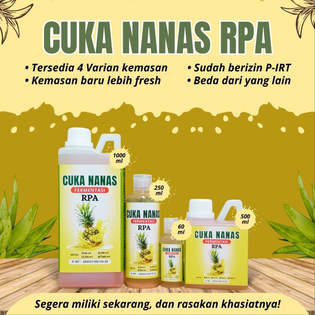 

(Stokis resmi RPA) Cuka Nanas RPA / Cuka nanas Alami