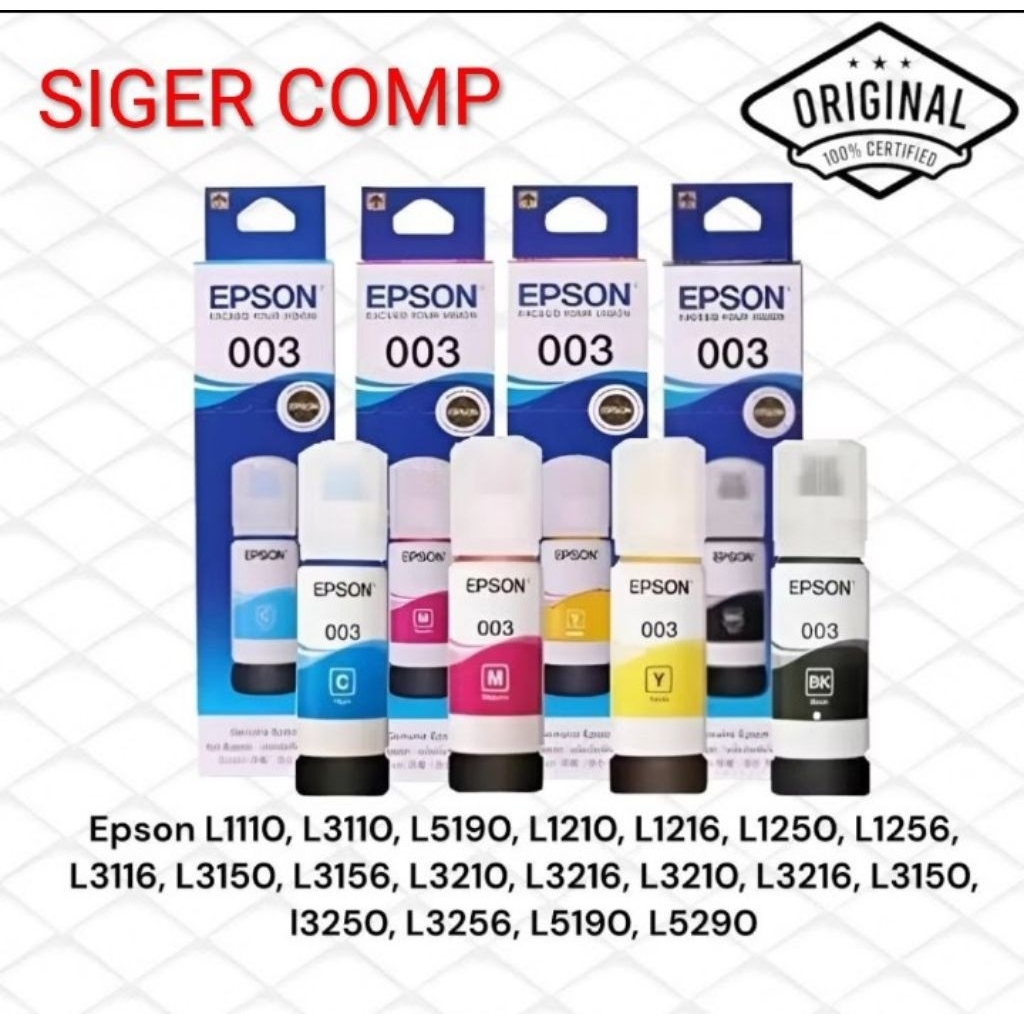 Tinta Epson 003 (Suport For Printer Epson Ink Tank Printer) L5190, L3150, L1110, L3100, and More
