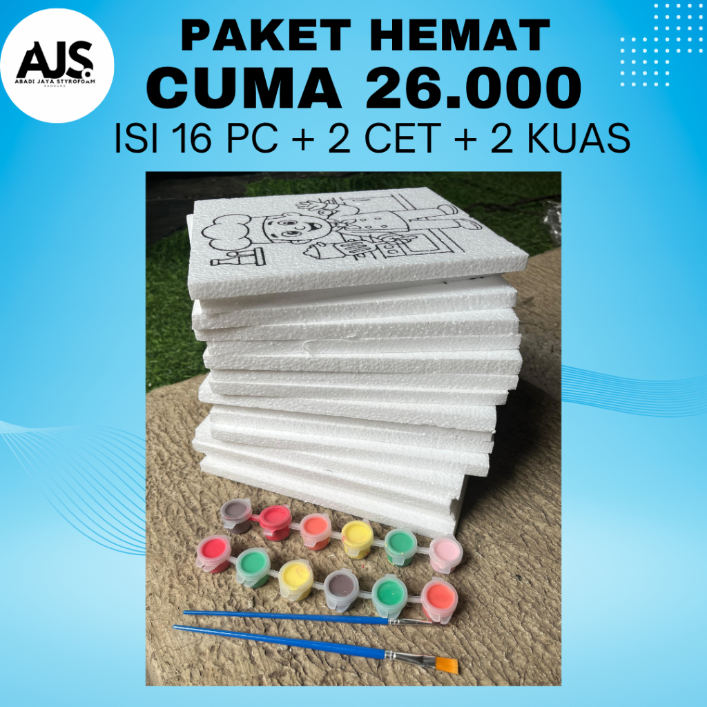 

Paket Hemat Styrofoam Mini Edukasi Anak Termurah | Isi 16 Pcs + 2 Cat + 2 Kuas