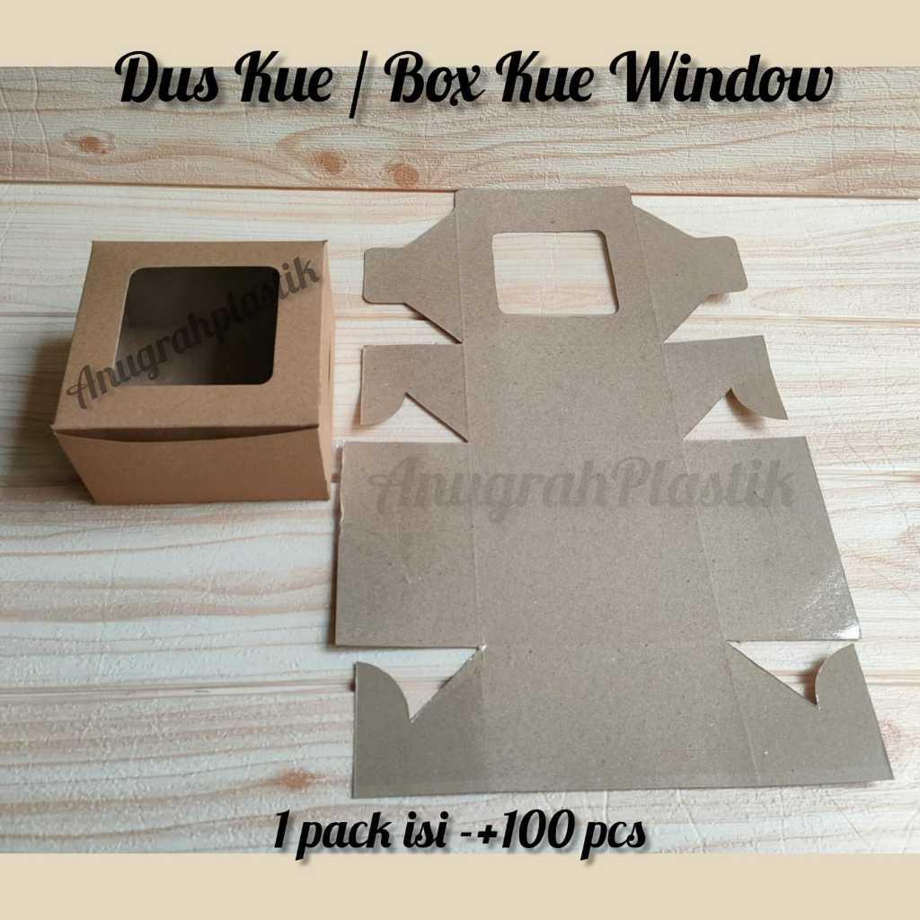 

Dus Kue Laminasi Uk 12 x 12 x 7 cm / Box Kue Window Laminasi PER PACK