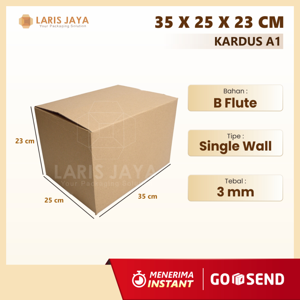 

Kardus | Box | Karton | Kotak Packing Besar Jumbo Pindahan Seukuran Dus Indomie Aqua - 35 x 25 x 23 cm ( Kardus 35 x 25 x 23 cm )