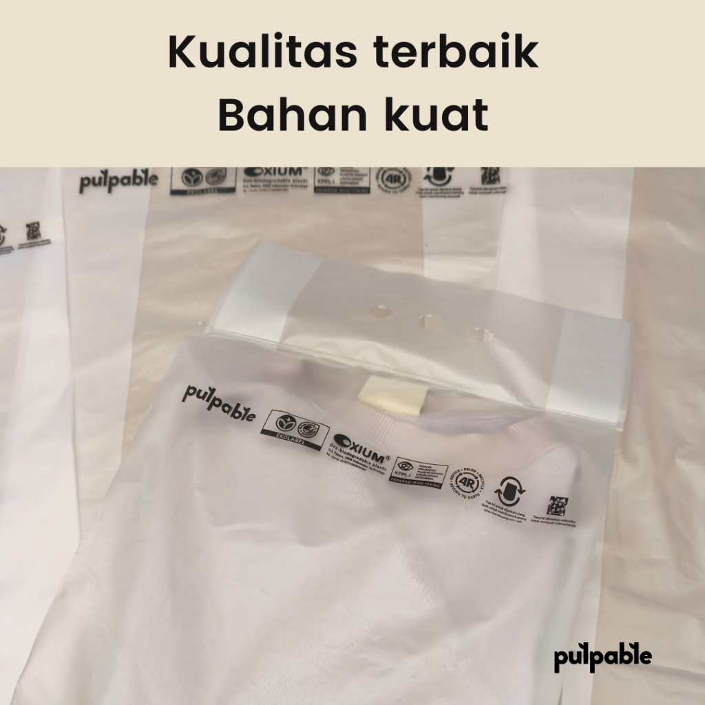 Plastik laundry Biodegradable / Compostable Laundry Bag tas jinjing 3 jari kantong laundry cuci baju