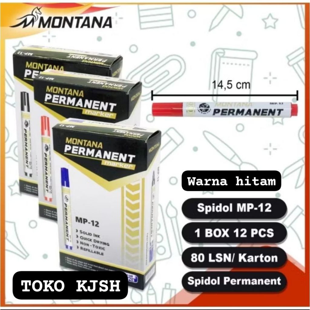 

12pcs Spidol montana mp-12