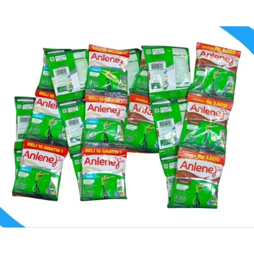 

Anlene Cokelat/Vanilla 1 Renceng isi 11 sachet @20g