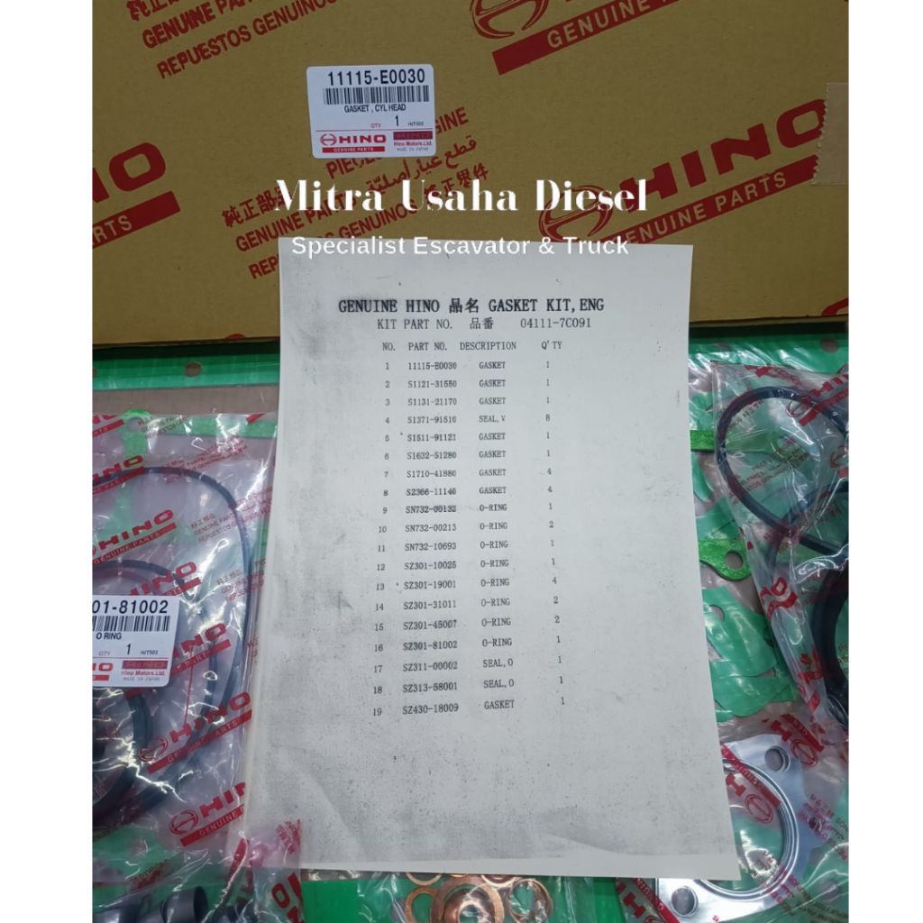 PACKING MESIN SET HINO DUTRO HT130
04111-7C091