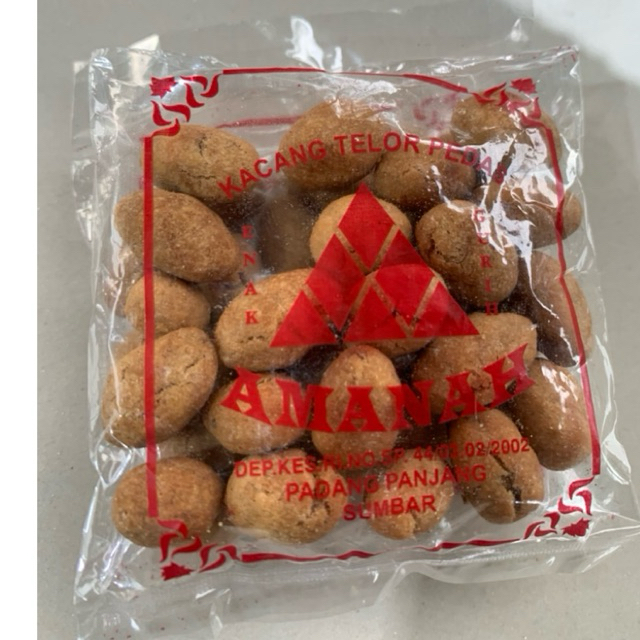 

Kacang telur pedas 24 pcs = 480 gram, Amanah / Padang Panjang / Sumatera Barat