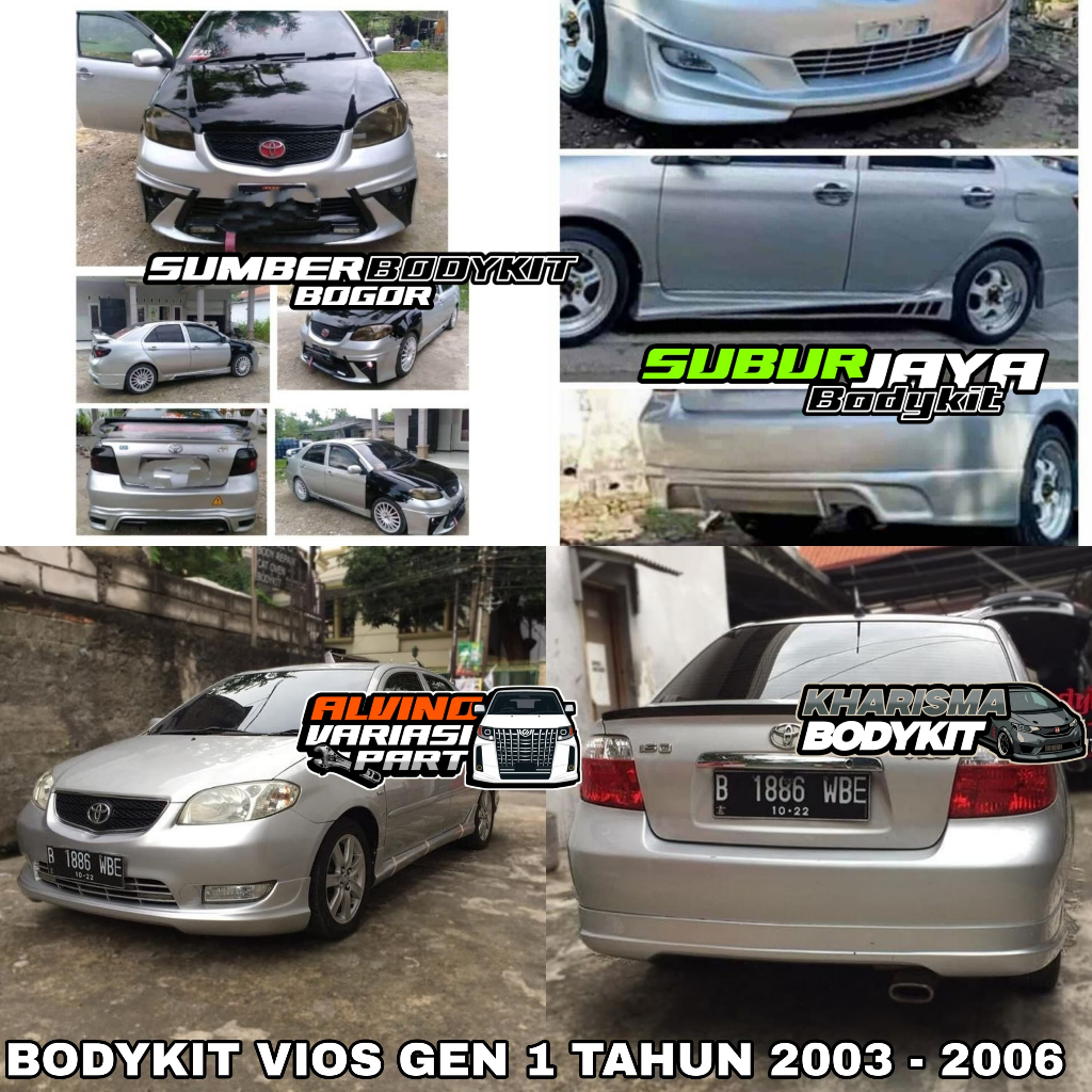 BODYKIT VIOS GEN 1 TAHUN 2003 - 2006 SEMUA MODEL BODYKIT TOYOTA VIOS GEN 1 2003 2004 2005 2006 Mobil