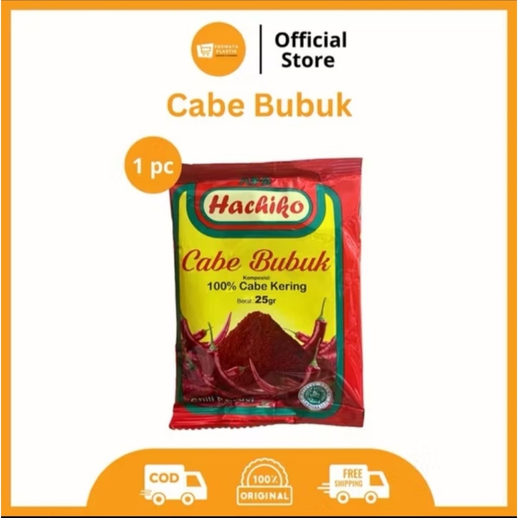 

Bubuk Cabe Kering Asli Cabe Kering Hachiko 25g