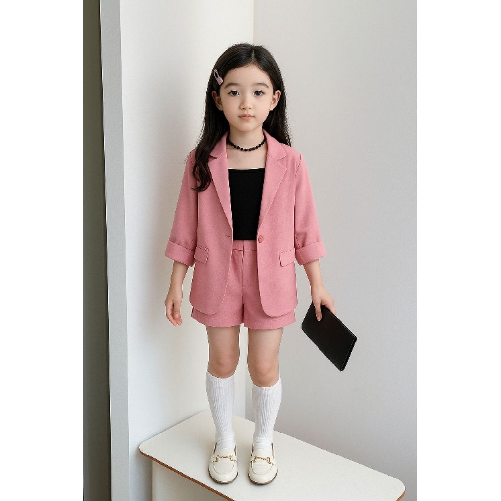 SETELAN BLAZER ANAK PEREMPUAN MURAH / KIDS SUZUKA / SET JAS ANAK KOREAN STYLE TERBARU