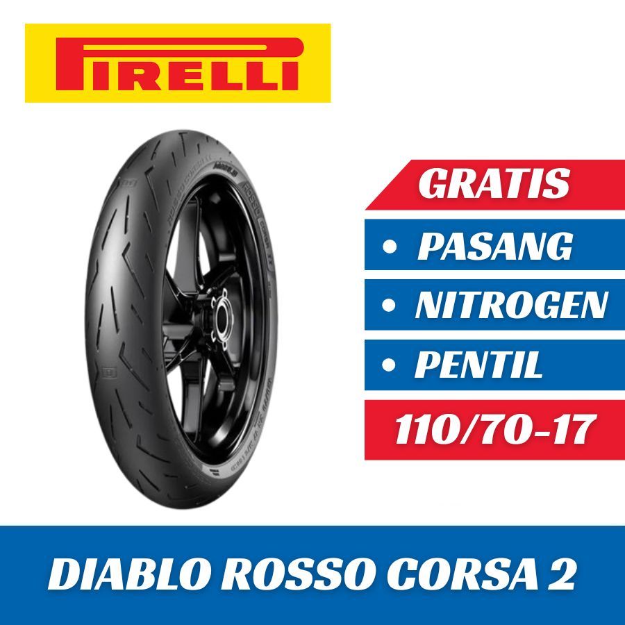 Ban Motor PIRELLI DIABLO ROSSO CORSA 2 100/80-17 Tubeless - Pirelli Diablo Rosso Corsa 2 100/80 Ring