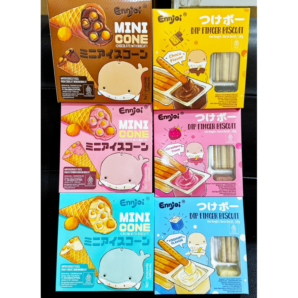 

CemilanBintan (ENJOI mini cone Coklat Premium eskrim Finger coklat 180gr)