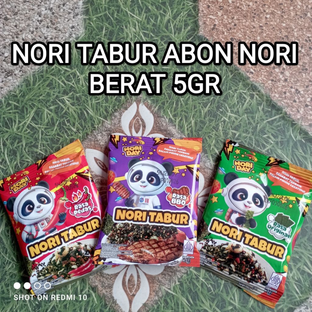 

Nori Day Nori tabur 5gr rumput laut kering crispy cemilan viral rice paper halal mui dan bpom harga termurah promo sale terlaris murah