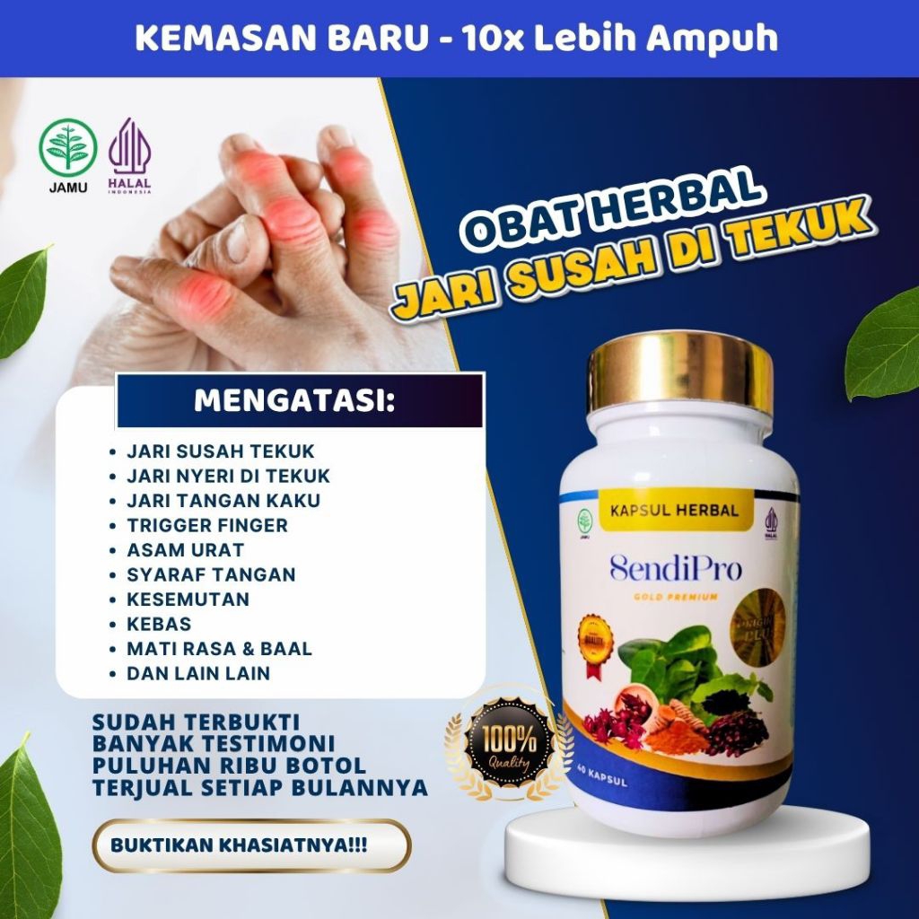KEMASAN BARU Obat Herbal Atasi Kolesterol Dan Asam Urat Tinggi - Jari Susah Ditekuk & Kaku - Madu Lo