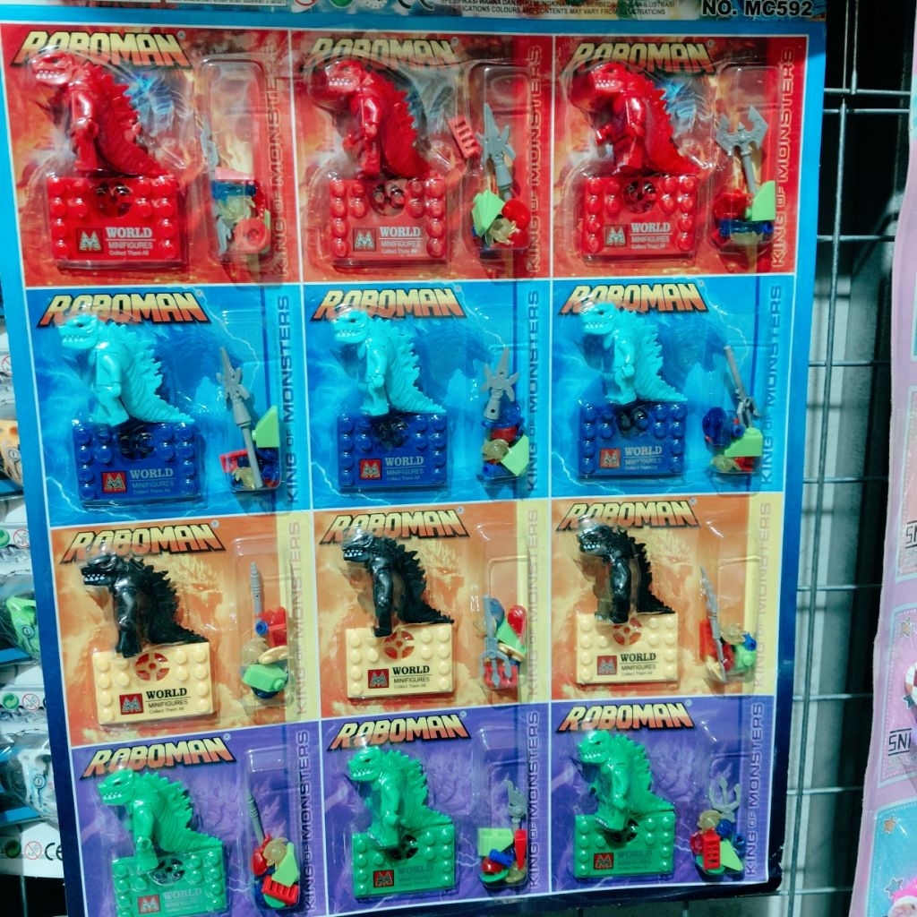 4pcs / brick / roboman Godzilla / action figure / minifigure / mainan edukasi