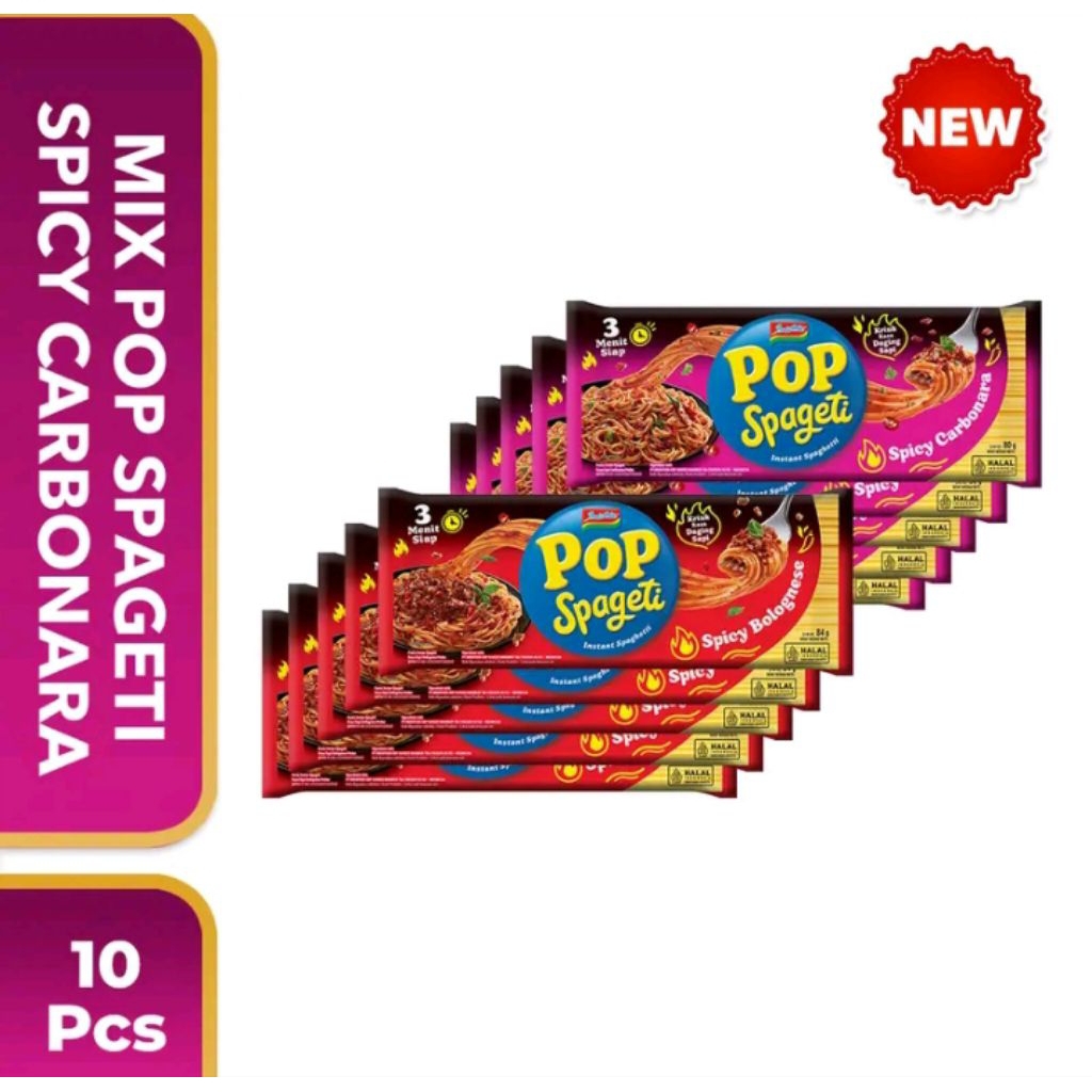 

Indomie Pop Spageti Spicy Carbonara & Bolognese 84g Paket Hemat