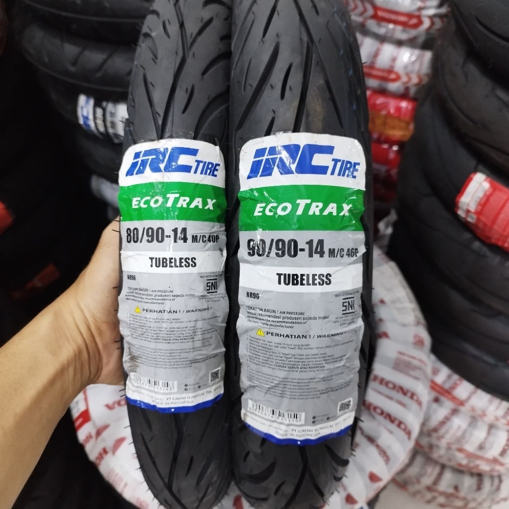 BAN IRC TUBLES ECOTRAX 80/90-14, 90/90-14 ORIGINAL BEAT, VARIO, MIO + pentil