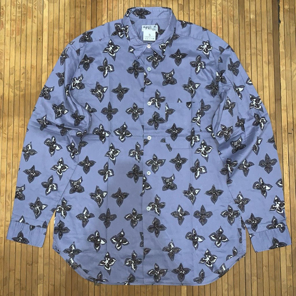 AGNES B HOMME PARIS ABSTRACT LONG SLEEVE SHIRT comme des garcons