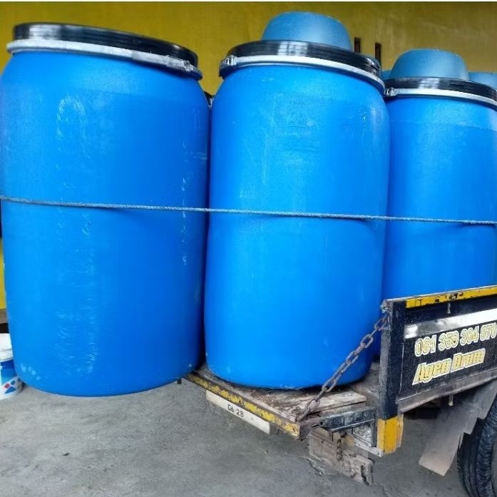 drum plastik 250liter.komplit tutup dan klem.hdpe tahan banting.tahan cuaca