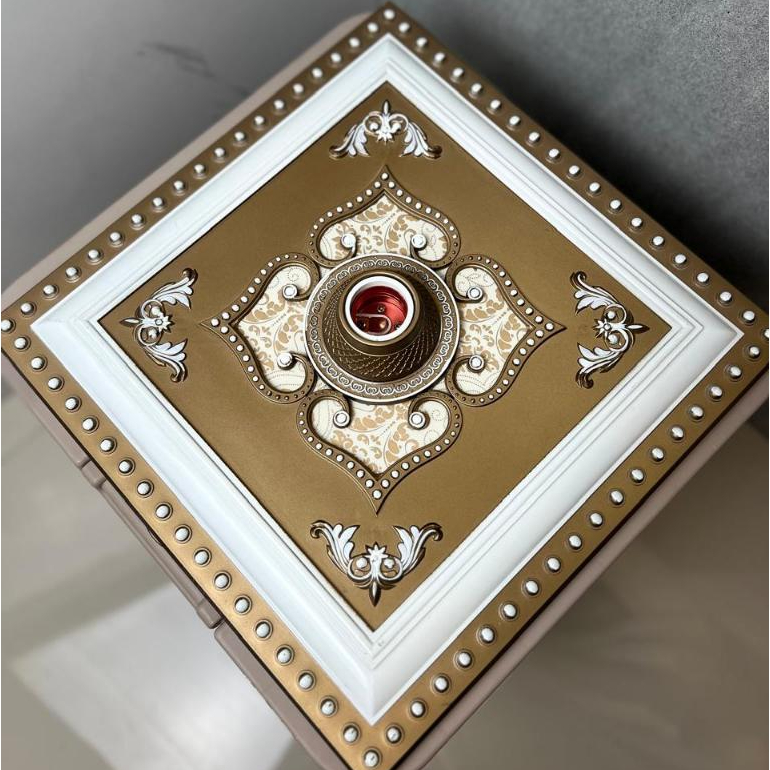 Fiting Lampu Plafon PVC 30x30 Ornamen Lampu Plafon PVC