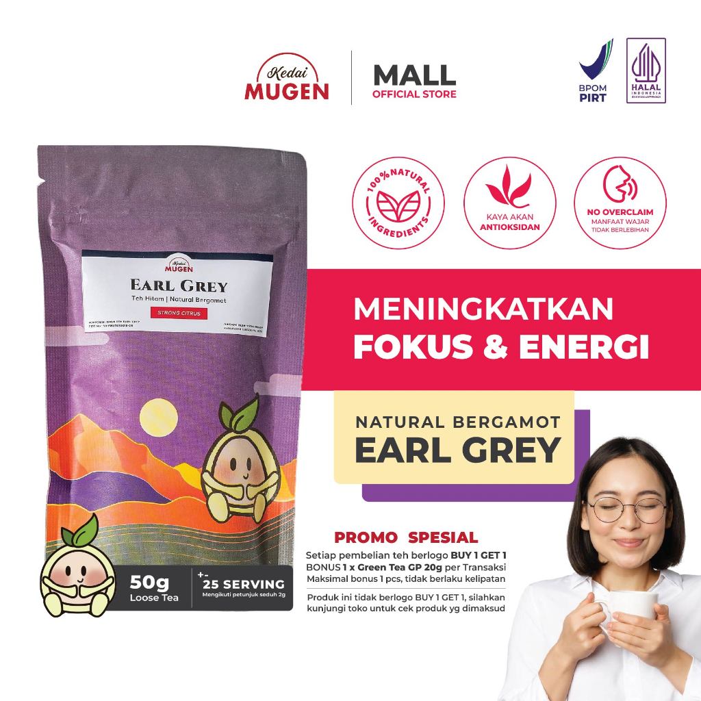 

Kedai Mugen - Strong Earl Grey Tea Natural Bergamot 50g