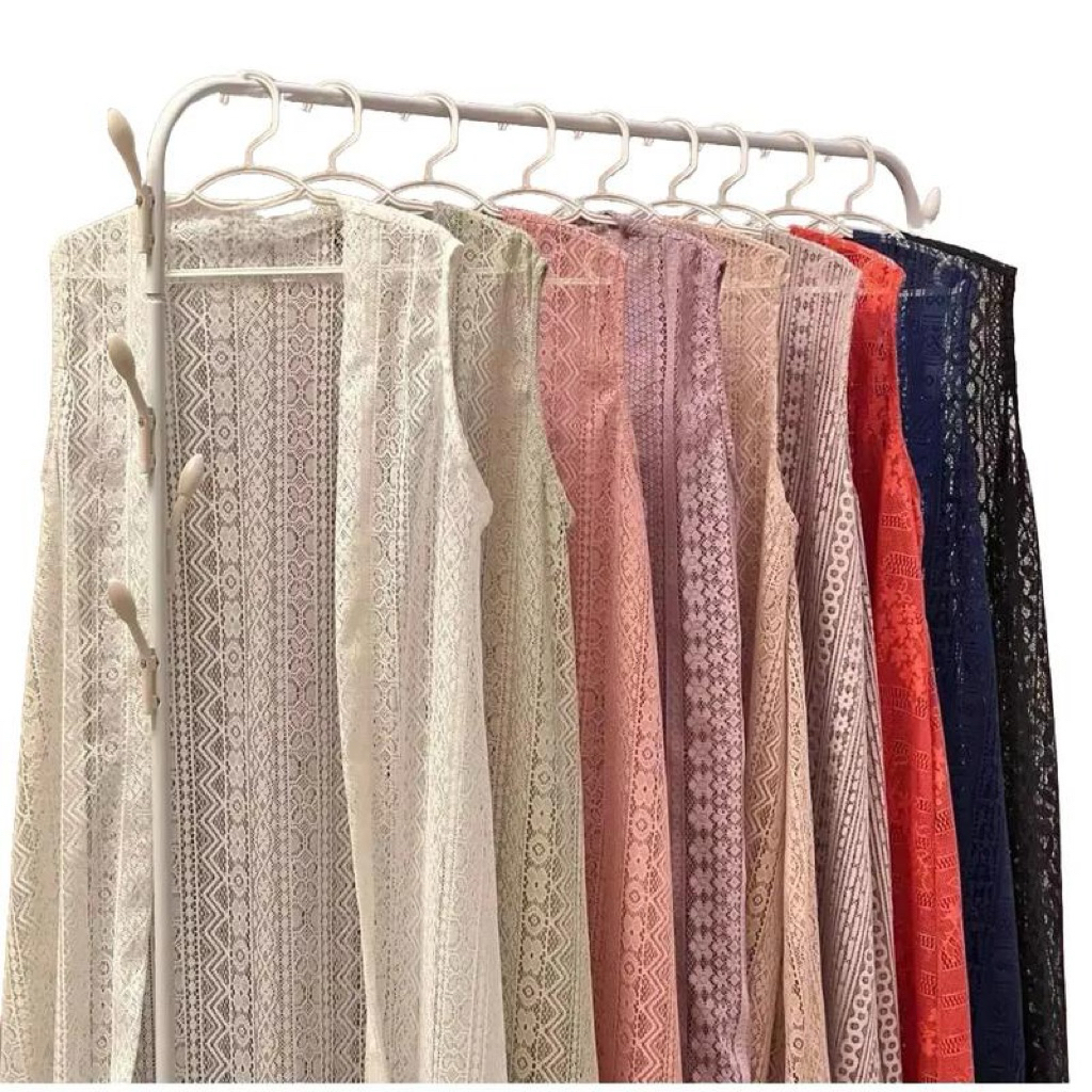 Cardigan Brokat Kondangan / Outer Brukat Malika Lace Tanpa Lengan Terbaru