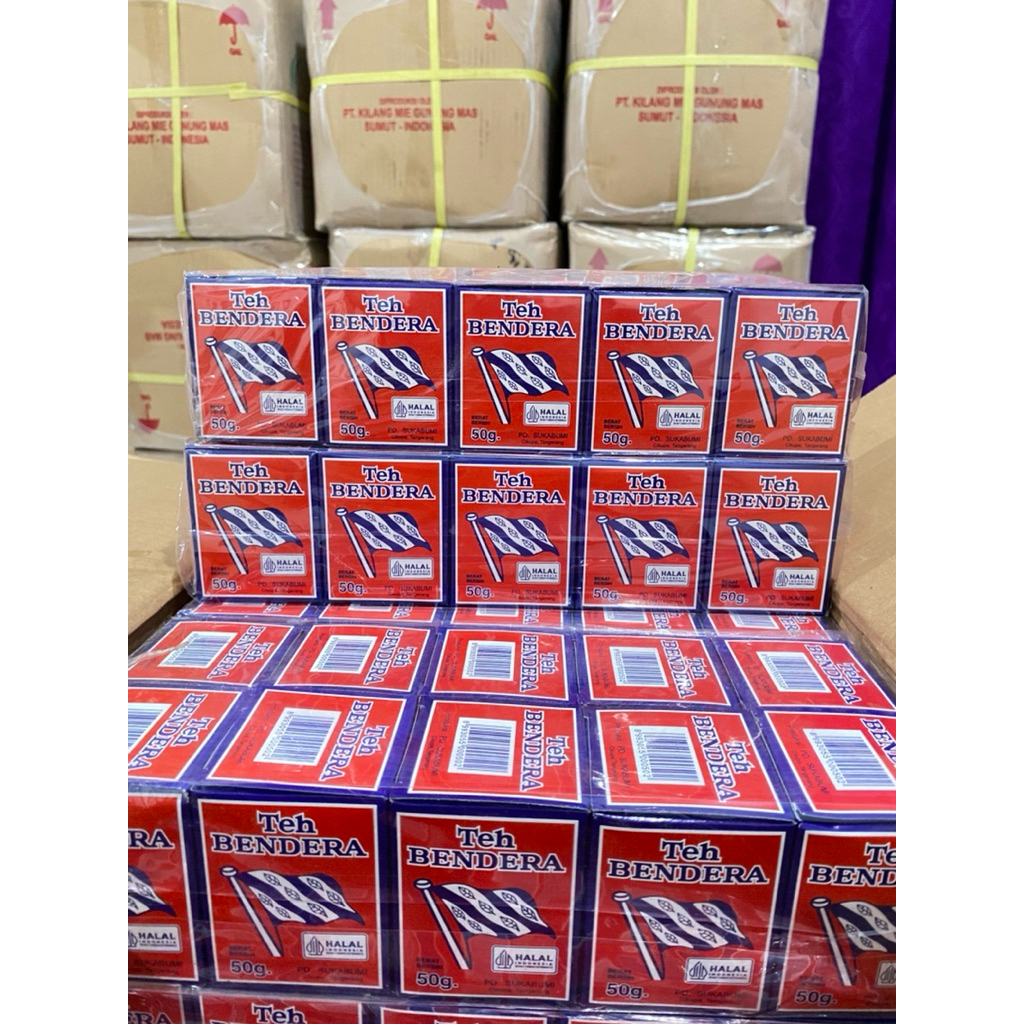 

Teh Bubuk Teh Bendera Kotak 50g/Kotak isi 10 Kotak
