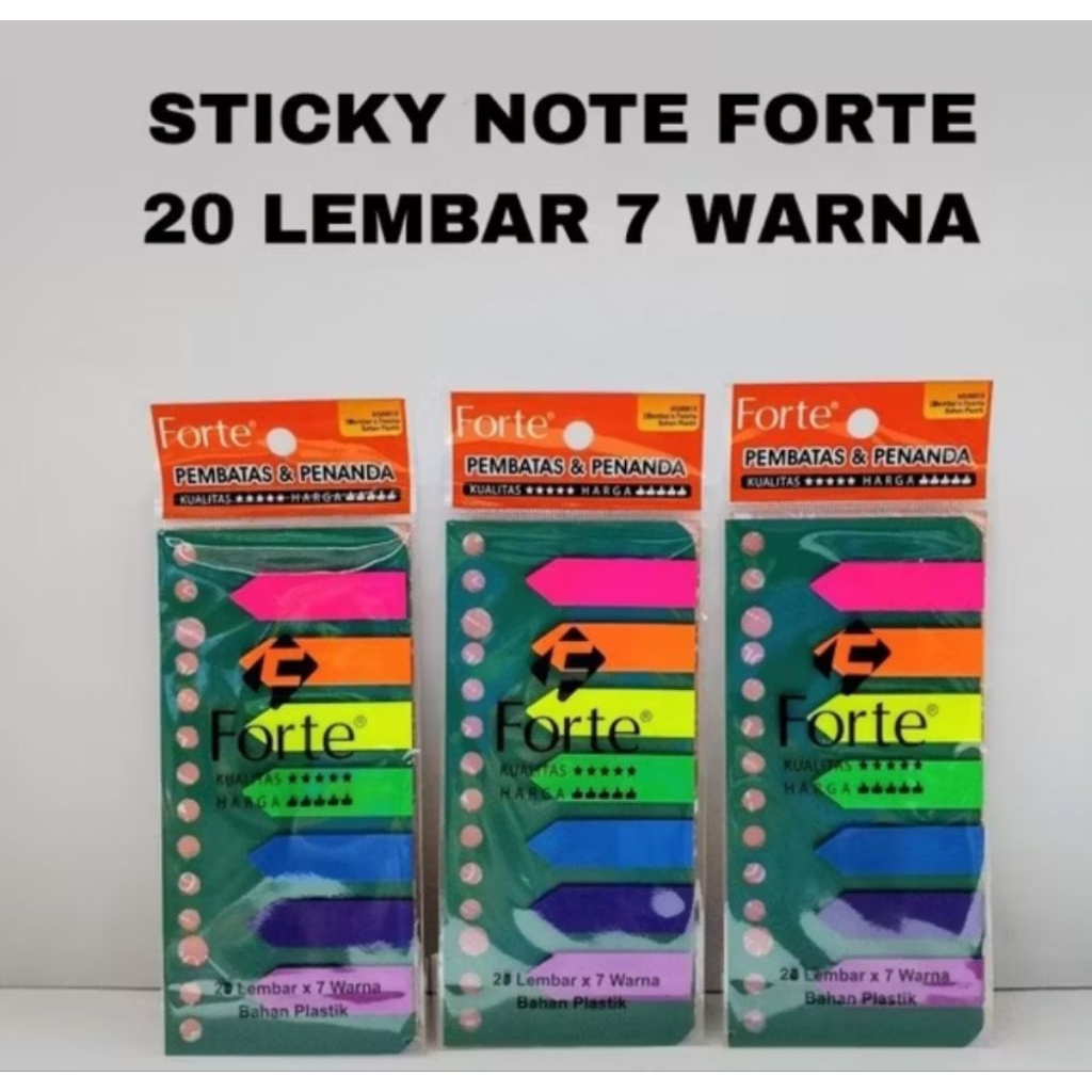 

Pembatas Kerta Forte 7 warna Bahan Plastik