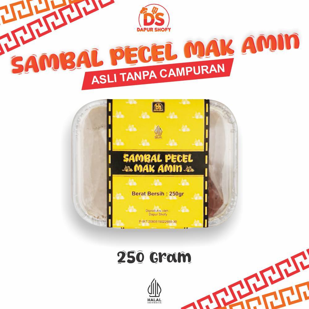 

Sambal Pecel Mak Amin By Dapur Shofy 250gr Asli tanpa Bahan Campuran dan Pengawet