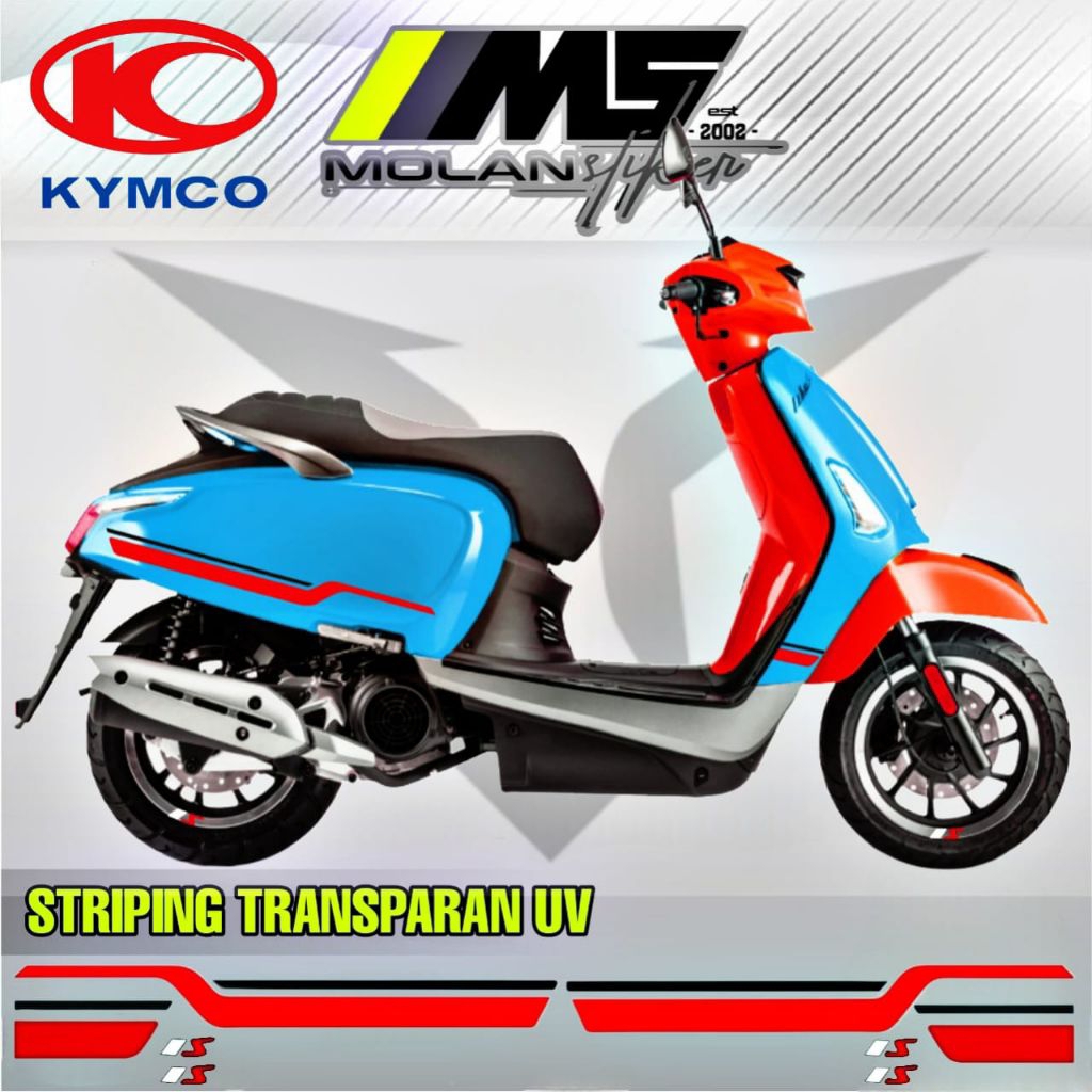 Decal Sticker Striping Variasi Transparan Uv Kymco Like 125 Sport Kymco Like 150i Abs Kymco Like 125