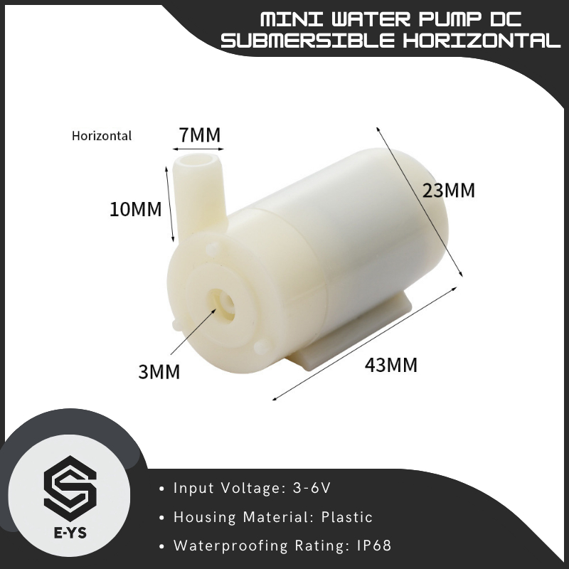 Mini Water Pump DC Submersible Horizontal - Pompa Air DC Celup