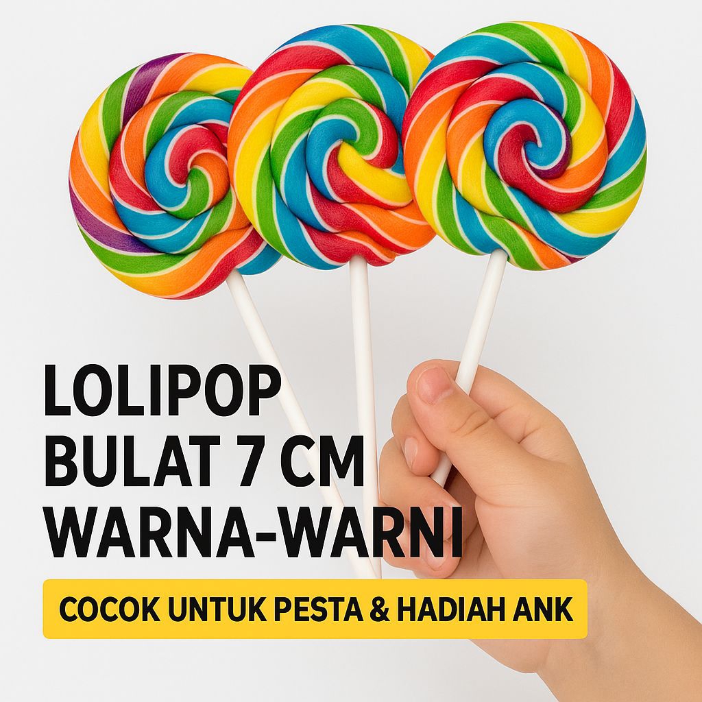 

Permen Lolipop Candy Bentuk Bulat Ukuran 7 Cm/ PERMEN LOLIPOP BULAT 7 CM / PERMEN LOLIPOP KARAKTER / PERMEN LOLIPOP BULAT 7CM / PERMEN LOLIPOP 7CM BULAT
