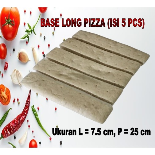 

BASE KULIT PIZZA PANJANG-LONG PIZZA-PIZZA KOREA-ROTI KULIT PIZZA PANJANG (UKURAN 25 CM X 7.5 CM)