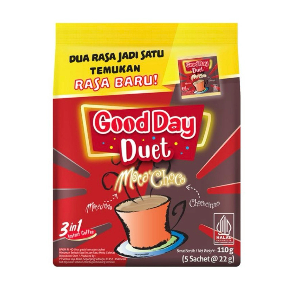 

GOOD DAY DUET MOCA CHOCO KOPI INSTAN 5x22g