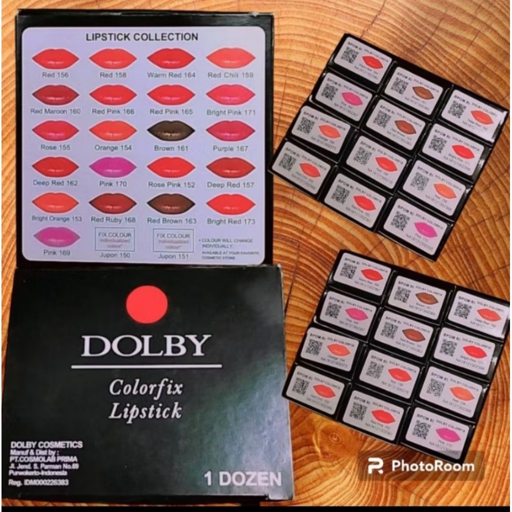(eceran)lipstik dolby colorfix 12 color
