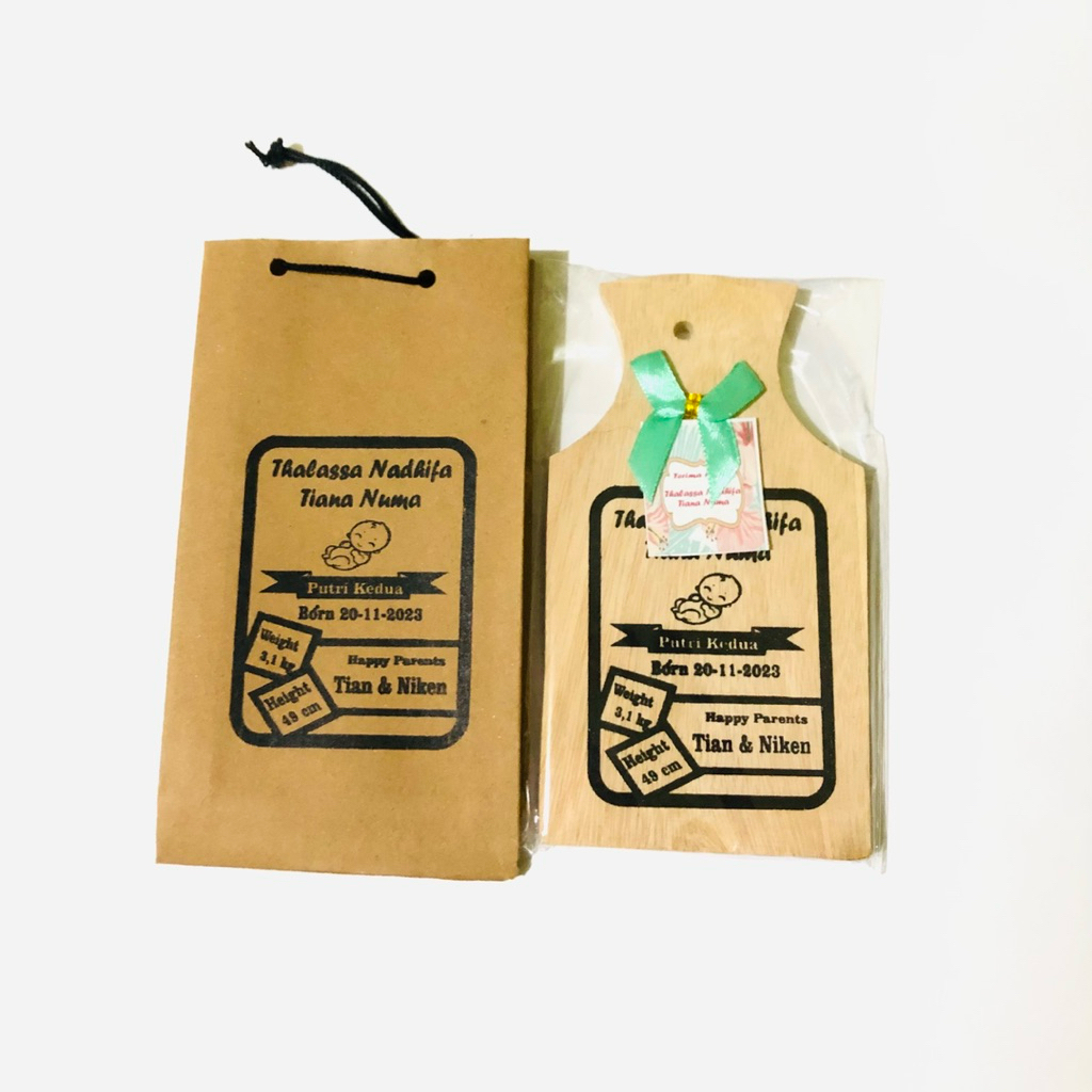 souvenir talenan kayu paperbag souvenir pernikahan aesthetic sovenir talenan kayu