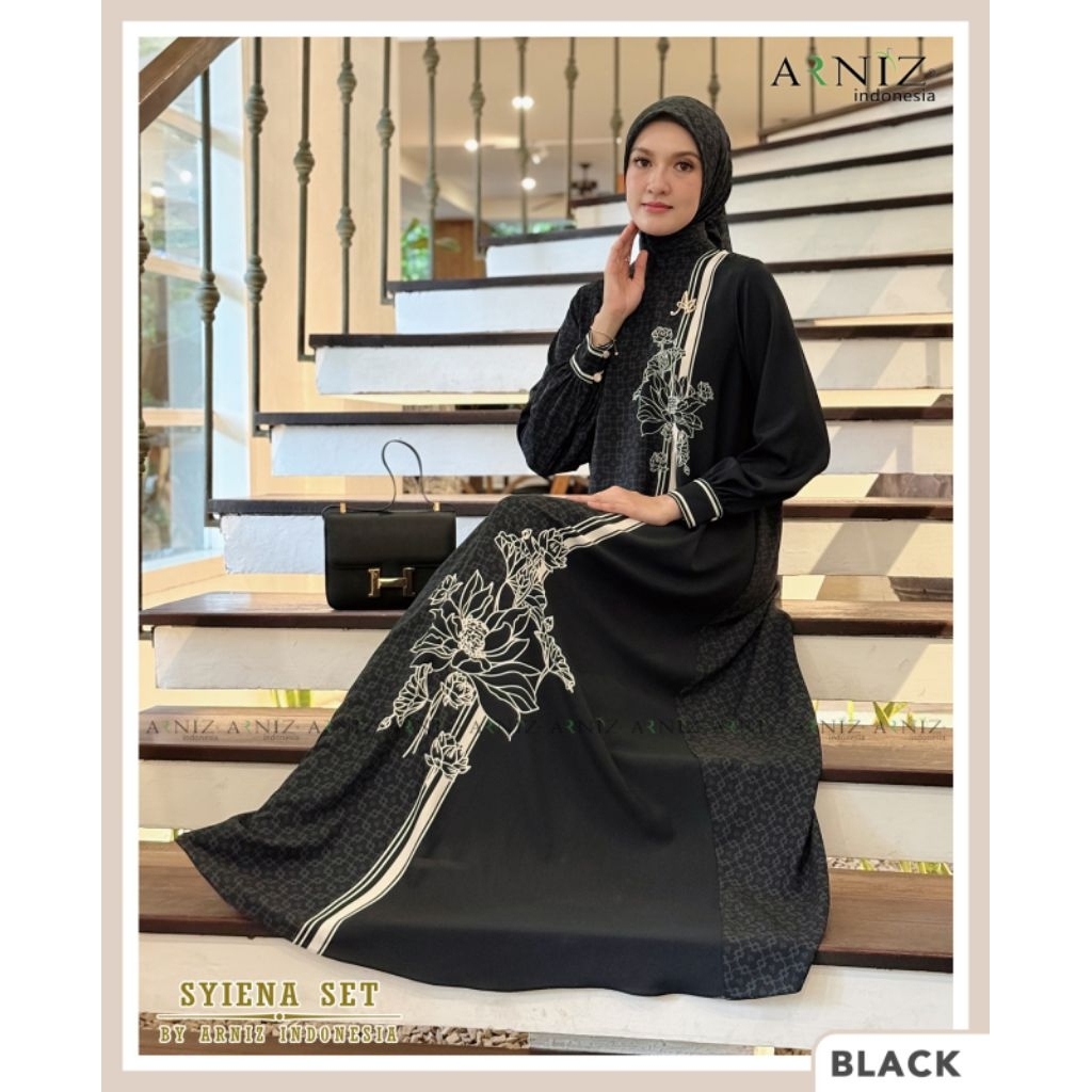 Syienna Dress Set Jilbab By Arniz Collection Terbaru
