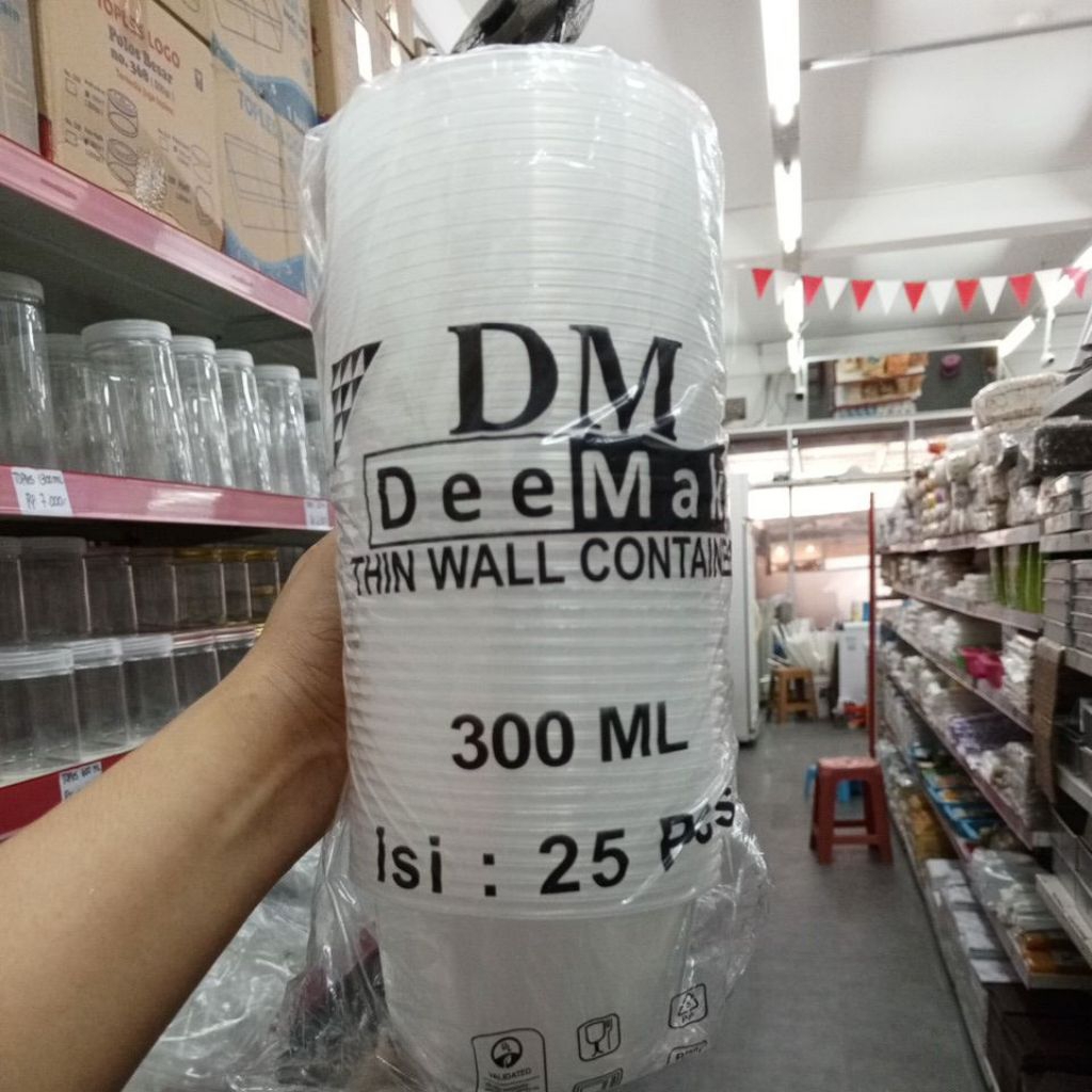 (isi 25pc)DM thinwall bowl 300ml/DM 300ML /THINWALL BOWL 300ML/MANGKOK DM 300ML