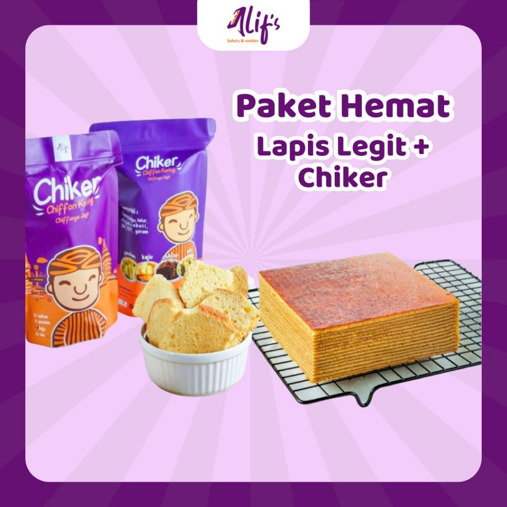 

Paket Hemat Lapis Legit Kotak dan Chiffon Kering Lebih Terjangkau by Alifsbakeryncookies