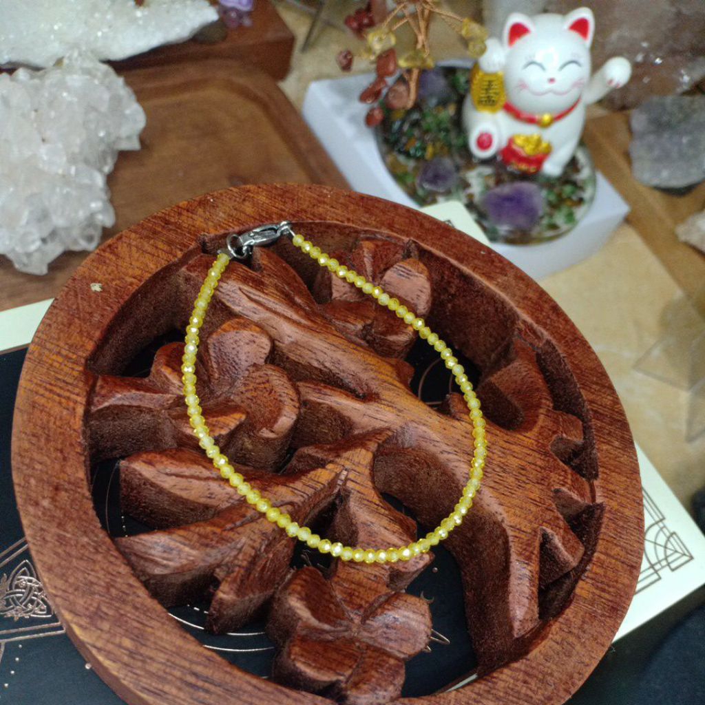 Gelang Yellow Topaz  cutting 17cm ±2.03mm Yellow Safir