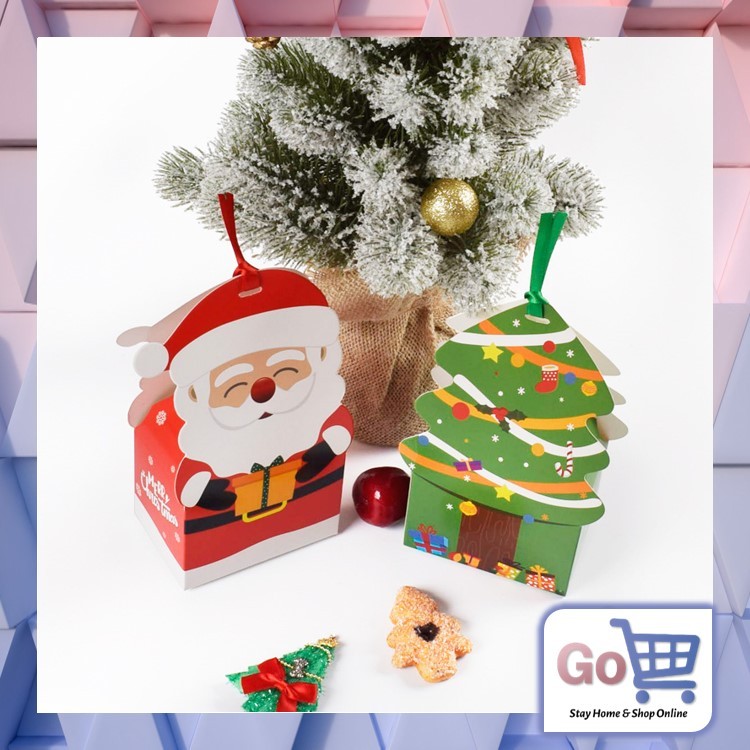 

Go - 1331 Kotak Hampers Xmas / Goodie Bag Natal / Christmas Gift Box / Box Coklat Permen Natal