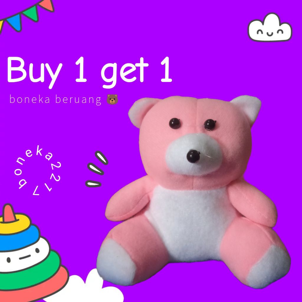 boneka beruang beli 1 gratis 1