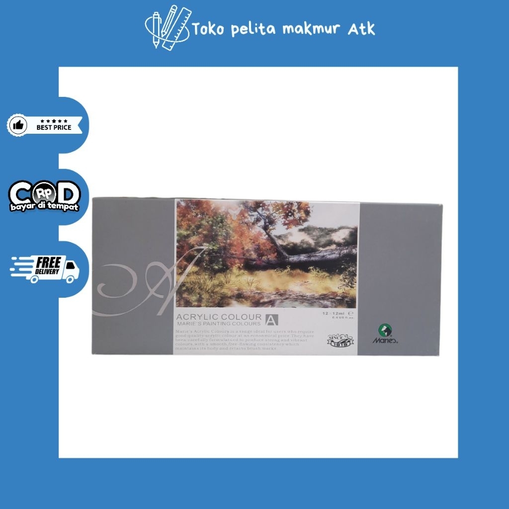 

CAT ACRYLIC MARIE'S 12 WARNA