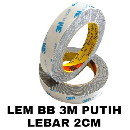 

~TOOLSMASTER~Double Tape Busa 3M GEL PUTIH Perekat Original Lakban Bus 3M 2CM