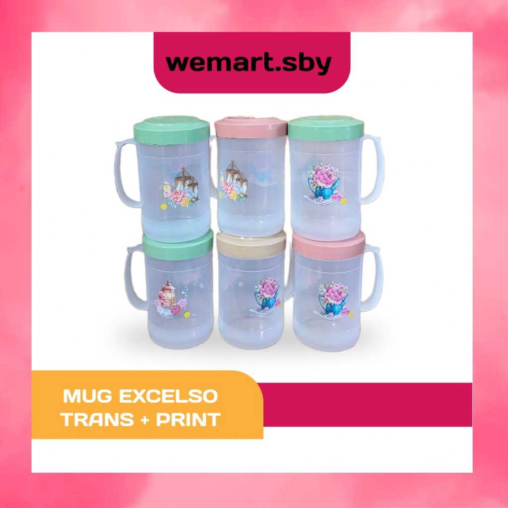 (WM)  TRANSPARAN EXCELSO MUG GELAS/MUG GELAS MINUM PRINTING/MUG GELAS TRANSPARAN