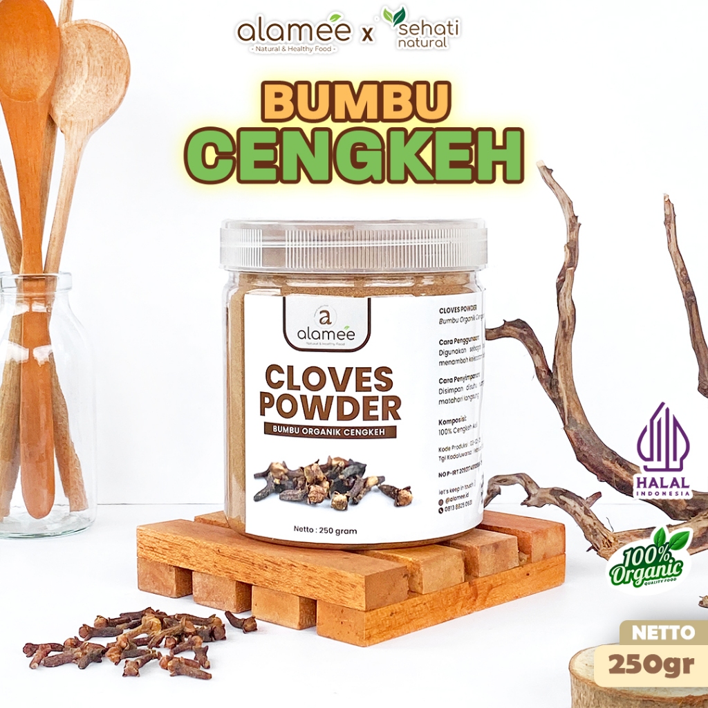 

ALAMEE Cengkeh Bubuk Clove Powder Ground Spice Murni Asli Tanpa Campuran Bumbu Organik 250g