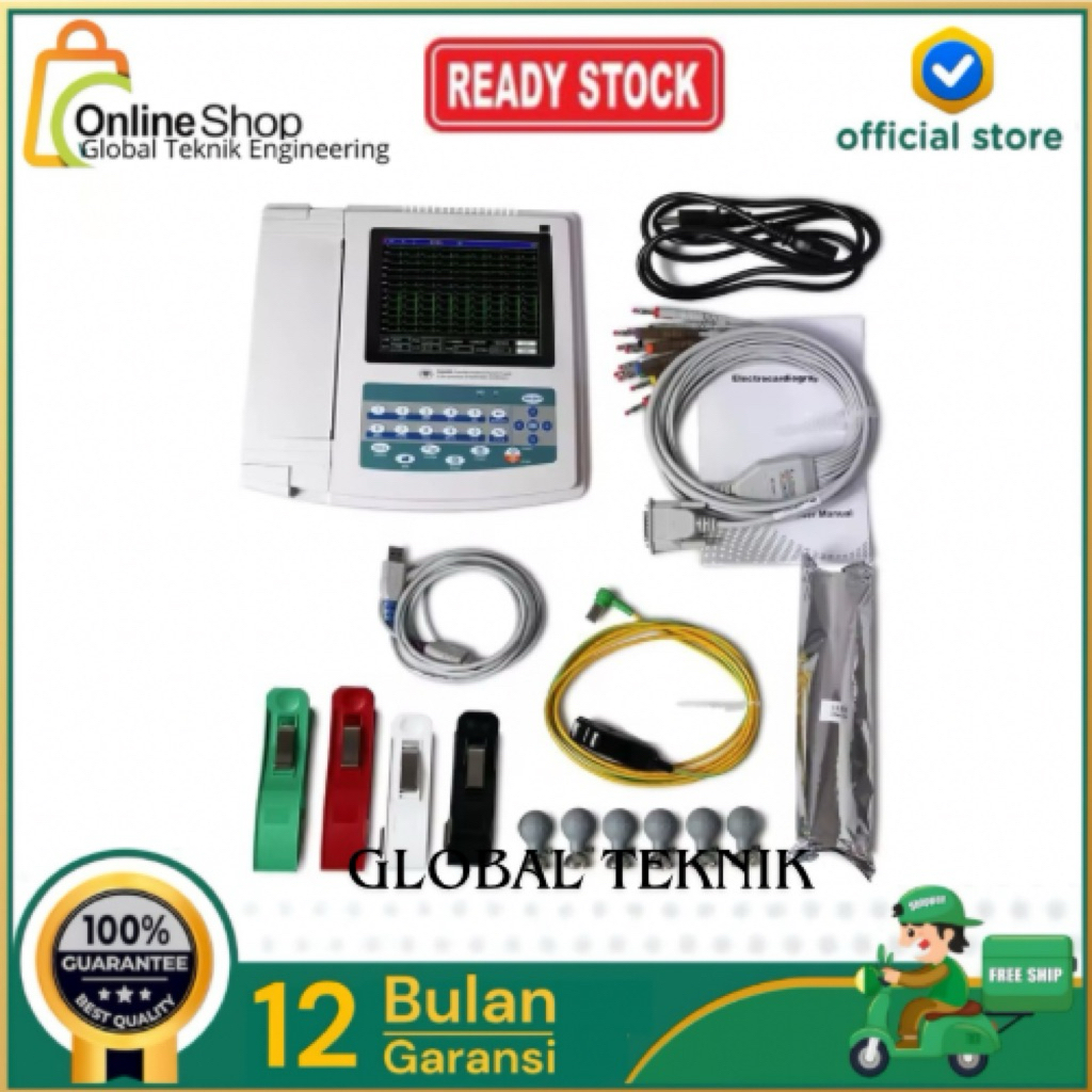 Digital 12-lead 12-channel Electrocardiograph ECG/EKG CONTEC ECG1200G